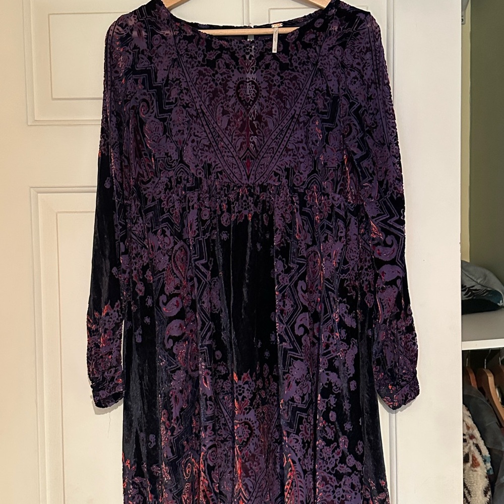 Free People Purple Velvet Dress